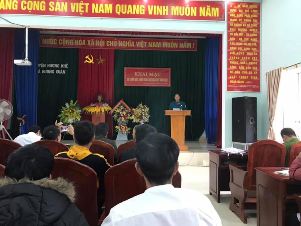 Xã Hương Xuân tổ chức sơ khám nghĩa vụ quân sự năm 2021