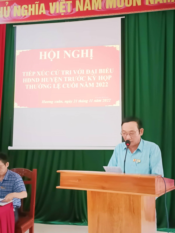 Hương xuân tổ chức tiếp xúc cử tri đại biểu Hội đồng nhân dân huyện trước kỳ họp thường lệ cuối năm