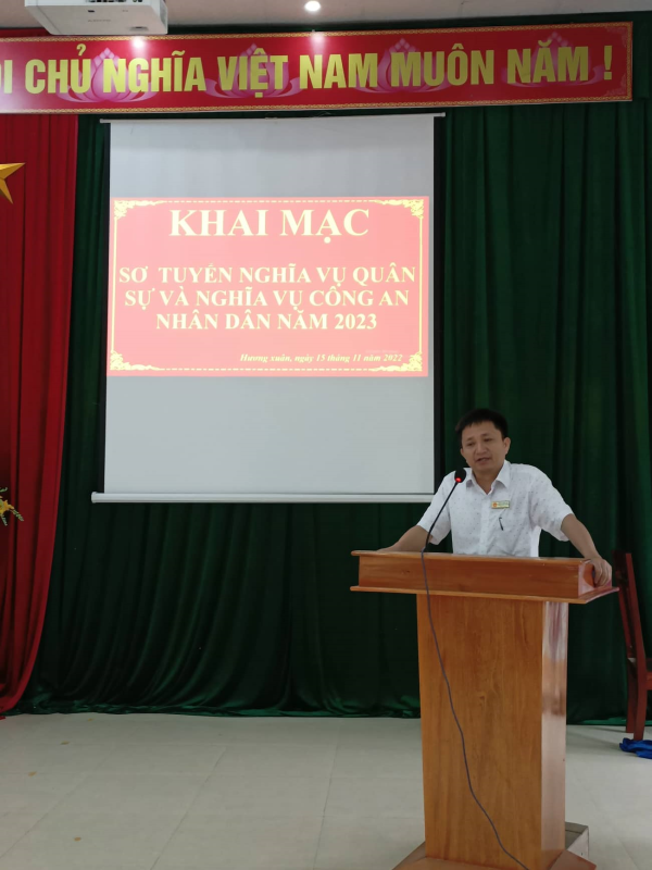 Hội đồng nghĩa vụ quân sự xã Hương  xuân khai mạc sơ tuyến nghĩa vụ quân sự năm 2023